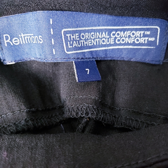 Reitmans Black Stretchy Pencil Career Skirt Size 7 - Picture 6 of 8